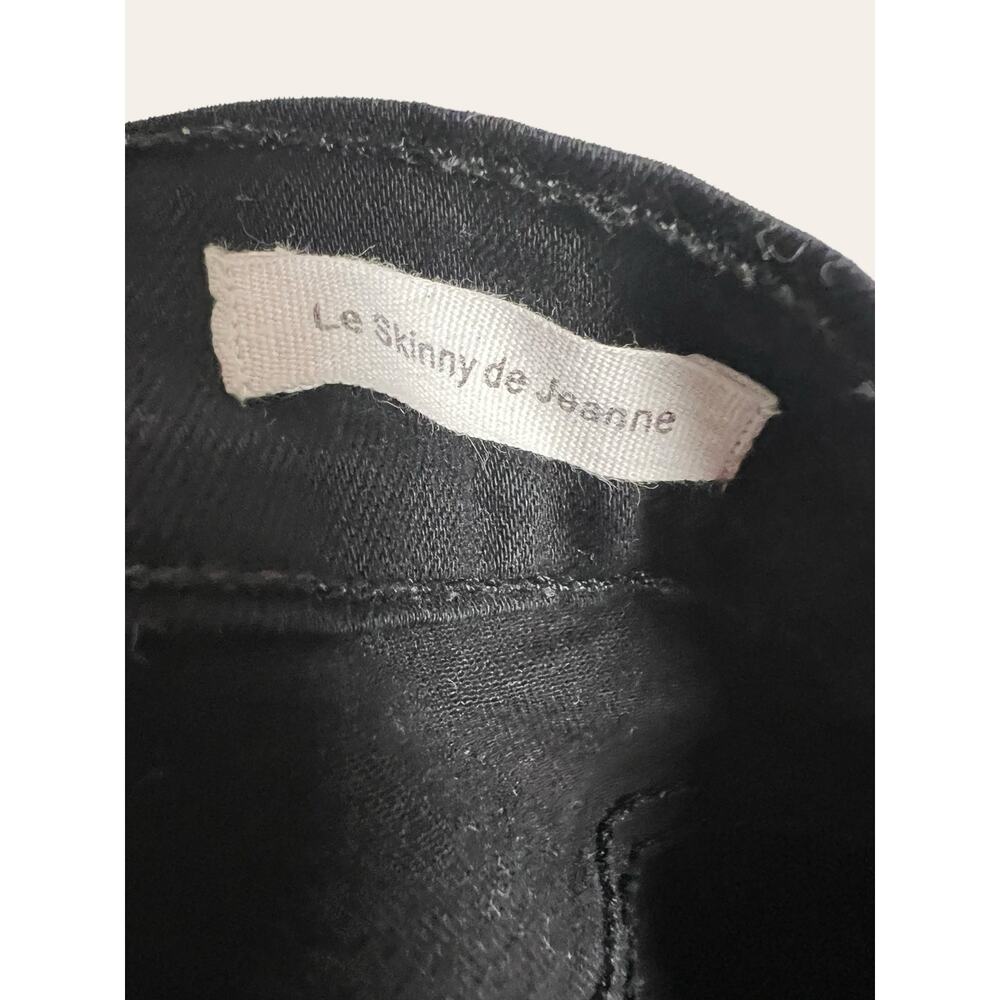 Frame Le Skinny de Jeanne Film Noir Black Mid Rise Jeans Size 26 - Picture 9 of 11